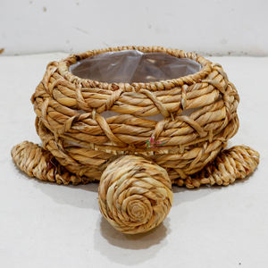 Artex Dong Thap Cesta de almacenamiento de algas marinas naturales hechas a mano Diseño de jacinto de agua para sala de estar y armario - Product Image 6