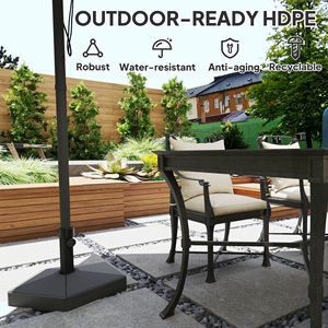 Base per Ombrellone da Esterno Rinforzata 33 libbre, Riempibile con 42 libbre di Acqua, per Raggi di 2.5m, 3.5m, 2m - Product Image 6