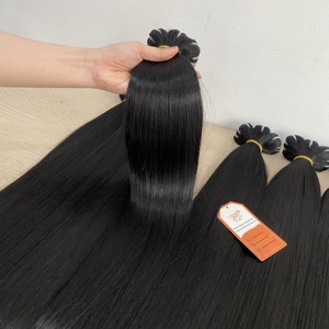 หนังกําพร้าด้านล่างหนาเต็มรูปแบบ Remy จัดชิดต่อผมเวียดนามดิบสีดําธรรมชาติที่ยังไม่ได้มีการแปรรูปผู้ผลิตผมขายส่ง - Product Image 2