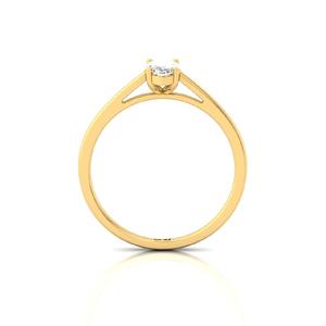 Marquise Cut Lab Grown Diamond <b>Solitaire</b> Engagement <b>Ring</b> 925 Sterling <b>Silver</b> 10K Gold Plated Finish Luxury Style for Women - Product Image 1