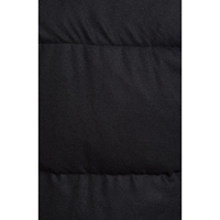 Veste matelassée noire pour homme à col montant, manteau d'hiver avec fermeture éclair, rembourrage épais en polyester, style décontracté, longueur standard