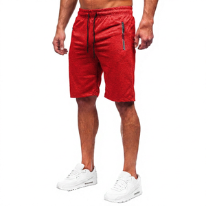 Pantalones Cortos Bermuda para Hombre, Color Gris Sólido, con Bolsillos con Cremallera, Cintura con Cordón, Estilo Deportivo Casual, Transpirables y Ligeros - Product Image 4