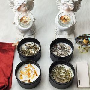 Vela Votiva LANJO para Limpieza Energética con Salvia Blanca, Aceite Esencial de Hoja de Salvia, Cera de Soja, Larga Duración para Meditación, Palo Santo - Product Image 6