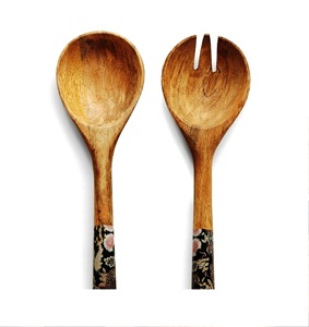 Hand Made Blue Color Salad Serving Set Eco-Friendly Dishwasher <b>Safe</b> Salad <b>Tools</b> Home Kitchen Made in India - Product Image 6