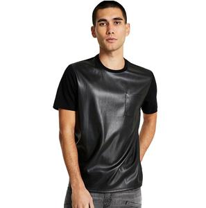 เสื้อยืดผู้ชายแบบหนังสีดำระบายอากาศได้ดี - Product Image 2