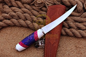 High Quality Fish Fillet <b>Knife</b> Custom Wood <b>Handle</b> Flexible Blade Seafood Processing <b>Knife</b> - Product Image 6