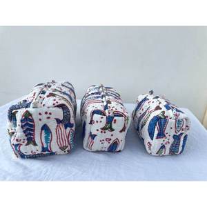 Bolsas de Aseo de Algodón Bohemio de Súper Calidad, Ligeras, Estampadas a Mano, para Viajes, Exteriores, Sala de Estar, Individuales - Product Image 1