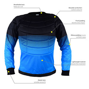 Uniforme de gardien de but de floorball imprimé de qualité supérieure, sangle réglable, genouillères renforcées, respirant, séchage rapide, 100% polyester - Product Image 6