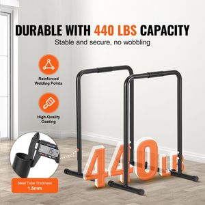 Stazione Dip Bar in Acciaio Regolabile in Altezza per Allenamento Fitness - Capacità 200 kg - Product Image 2