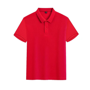 Camiseta de Polo de Golf para Hombre, Personalizada, Deportiva, Informal, de Algodón Pima, con Cuello, Color Rojo - Product Image 1
