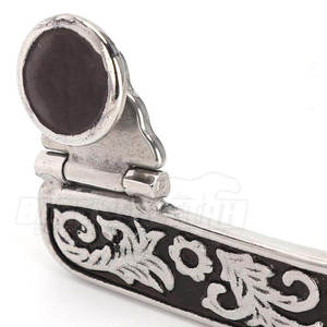 เดือยขี่ม้าแบบตะวันตกสำหรับมืออาชีพ พร้อมลวดลายดอกไม้เคลือบเงิน - Product Image 2
