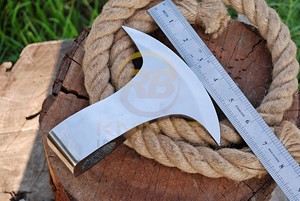 Hand Forged Viking Style <b>Axe</b> Head Carbon Steel Tomahawk Blank for Bushcraft Hunting <b>Camping</b> Tool Supplier - Product Image 4