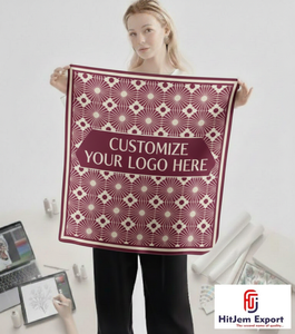 Prime Custom Printed Square Scarf Silk Feel Fashion Hijab <b>Head</b> <b>Wrap</b> Shawl Private Label OEM ODM Custom Textile Manufacturer - Product Image 5