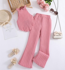 Conjunto de Ropa Infantil Otoñal Vintage para Niñas, Incluye Blusa de Manga Corta con Botones y Conjunto para Bebé Niña - Product Image 5