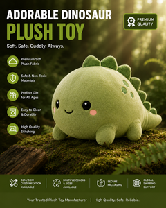 Peluche de Dinosaurio Suave, Adorable Muñeco de Peluche, Juguete de Peluche Kawaii, Almohada de Dinosaurio, Regalo para Niños, Decoración de Cuarto Infantil - Product Image 1