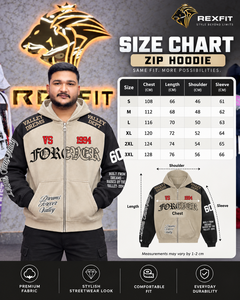 Sudadera con Capucha para Hombre GRAY FOUR SPORTS, Color Beige y Negro, Tejido Grueso de Felpa Francesa, 100% Algodón, Estilo Urbano, Personalizable para Invierno - Product Image 5