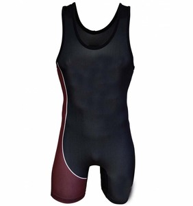 Professional Breathable Sublimated Wrestling Singlet Men's Custom Team Print Performance Wear for Sports Events - Product Image 1