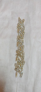 Kushang Textile African Mirror Hand Embroidery Floral Pattern SEQUENCE LACE Customized Color Net <b>Fabric</b> <b>Beads</b>/Jarkan Trim Soft - Product Image 4