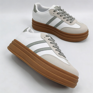 Vendita Diretta di Fabbrica: <span class=keywords><strong>Scarpe</strong></span> Casual da <span class=keywords><strong>Donna</strong></span> con Suola Spessa, Bianche, con Lacci, Traspiranti, Sportive, in Gomma, con Soletta in Rete per Autunno ed Estate - Product Image 5