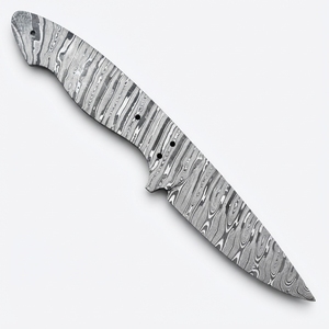 Lame de couteau en acier Damas faite à la main, pleine longueur, pour le dépecage et la chasse, fourniture pour la fabrication de couteaux DIY, vente en gros, directement du fabricant - Product Image 2