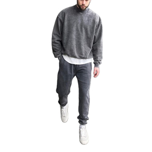 เสื้อสเวตเชิ้ตย้อมสีแบบวินเทจทรงโอเวอร์ไซส์สำหรับผู้ชาย รุ่นใหม่ล่าสุด ปี 2026 - Product Image 1