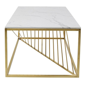 Metal Coffee <b>Table</b> Minimalist Luxury Styling Eco-Friendly Durable <b>Foldable</b> Storage for Home Living Rooms - Product Image 1