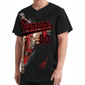 Maillots de baseball respirants sublimés avec tissu extensible pour l'équipement des équipes sportives professionnelles - Product Image 2