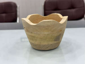 Ensaladera de Madera de Acacia Pulida de Alta Calidad, Diseño Único de Esmalte, Estilo Vintage, Hecha a Mano para Campamentos y Fiestas, India - Product Image 3