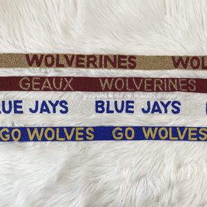 CRYSTAL CRAFT for Handmade Embroidered Beaded <b>Purse</b> Strap Customized <b>White</b> Gold Seed Bead Custom Logo Statement Decorative - Product Image 3