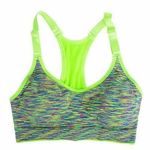 Women's Red Marble Print Racerback Sports <b>Bra</b> Medium Support <b>Stretch</b> Fit Workout Top - Product Image 4