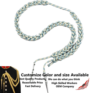 Aiguillette de Mylar Plateado y Cordón Cromado con Etiquetas - Product Image 2