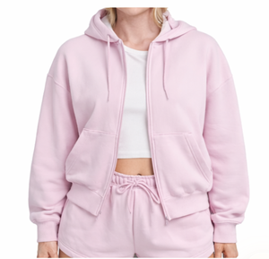 Nouveautés 2026 : Ensemble 2 pièces pour femme, survêtement streetwear d'hiver en molleton bouclette, comprenant un sweat à capuche ample et un pantalon, 100% coton - Product Image 2