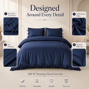 Direct Factory Supply Custom Cotton Bamboo Duvet Tie for Home Textile Manufacturers <b>Bedding</b> <b>Sets</b> Hotel Linens - Product Image 6