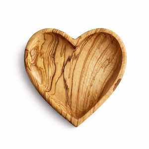 Assiette de service en bois d'olivier en forme de cœur, faite à la main, durable, pour toutes les occasions - Style minimaliste - Product Image 6