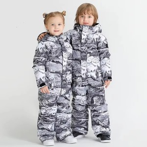 New Kids Heated Zipper Hooded Ski Jumpsuit Breathable Waterproof Quick Dry Jacket Unisex Outdoors Skiing <b>Snow</b> Sports <b>Children</b> - Product Image 6