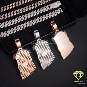 Luxury Religious Figure Pendant Crafted in 925 Sterling Silver with Moissanite Diamond Hip Hop Statement Style - Product Image 4