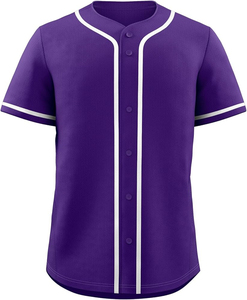 Maillot de baseball noir pour homme, manches courtes, boutons sur le devant, maille respirante, impression sublimée, coupe régulière adulte, toutes saisons, sport - Product Image 3