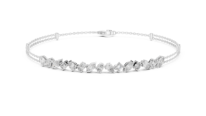 AFFORDABLE LAB GROWN MIX CUT DIAMOND RHODIUM PLATED LUXURY BRACELET <b>SET</b> 18KT SOLID YELLOW <b>GOLD</b> for DAILY/Office WEDDING - Product Image 5