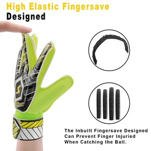 Guantes de portero de fútbol transpirables con logo personalizado, guantes de portero personalizados impermeables, guantes unisex de PU antideslizantes - Product Image 4