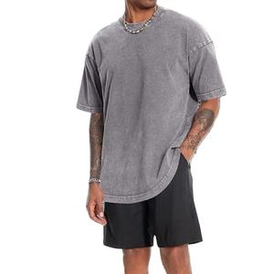 T-shirt vintage surdimensionné personnalisé pour hommes | T-shirt Streetwear lavé à l'acide | T-shirts décontractés en coton lavé imprimés avec logo OEM en gros - Product Image 2