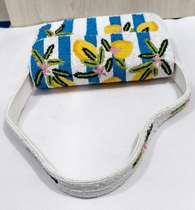 Sac à main rectangulaire lavable fait main ALI FASHION ART avec broderie en polyester, perles de verre, motif dés et cartes pour usage quotidien - Product Image 2