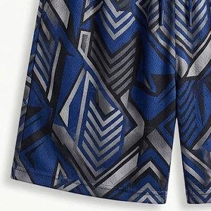 Shorts de basketball confortables en tricot uni, taille mi-haute, 100 % coton, séchage rapide, service OEM, performance sur le terrain pour hommes - Product Image 4