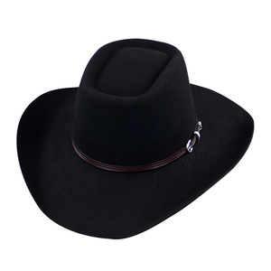 Unisex Black Leather Striped Cowboy <b>Hat</b> with Brown Leather <b>Band</b> Casual Beach Style Adult Four Seasons Fit 2026 - Product Image 1