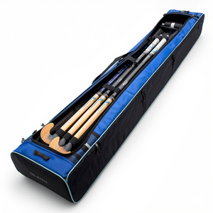 Bolsa para palos de hockey sobre césped azul y negra, duradera, para múltiples palos, transportador deportivo, equipo al por mayor para equipos. - Product Image 4