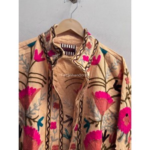Uzbek Embroidery Jacket 100% Cotton Short Jacket Boho Chic Jacket <b>Coat</b> Winter Unisex Jacket Party Wear Women's Jacket - Product Image 3