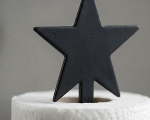 Minimalist Modern <b>Paper</b> Holder With Star Top Free Standing Kitchen Roll Dispenser Circular Design Plastic Material For Kitchen - Product Image 3