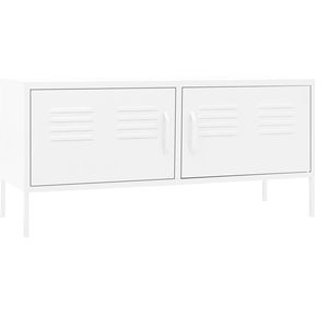 Supporto TV in acciaio bianco 41.3 \ "x13.8 \" x19.7 \ "dimensioni elegante Design moderno - Product Image 2
