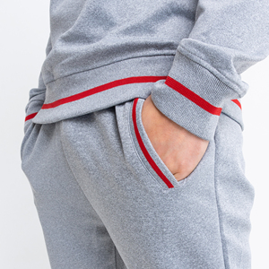 Conjunto Deportivo de Invierno para Hombre, Sudadera con Cierre de Cremallera, Pantalones Jogger de Corte Regular, Logotipo Personalizado, OEM, Venta al Por Mayor de Fábrica - Product Image 5