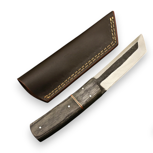 Cuchillo Tanto de Hoja Fija de 6 Pulgadas, Hecho a Mano, Mortal Saga, Grado Industrial, Madera Pakka, Acero al Carbono, para Caza y Camping, OEM - Product Image 1