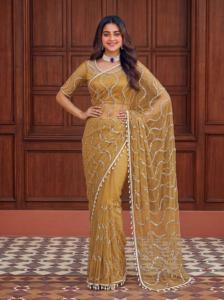 Indian Ethnic Fancy Designer Partywear Saree with Embroidery Sequins Work for Special Occasion and Function for Women Trendy Fit - Product Image 4
